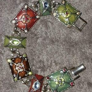 Liz Claiborne enamel & rhinestone bracelet
